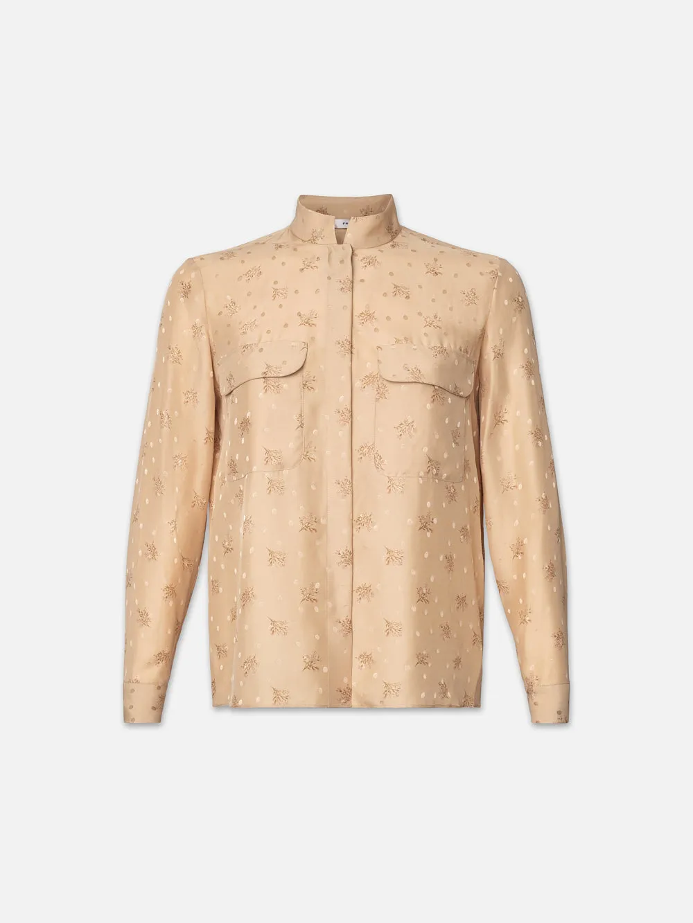 Double Pocket Blouse -- Golden Floral