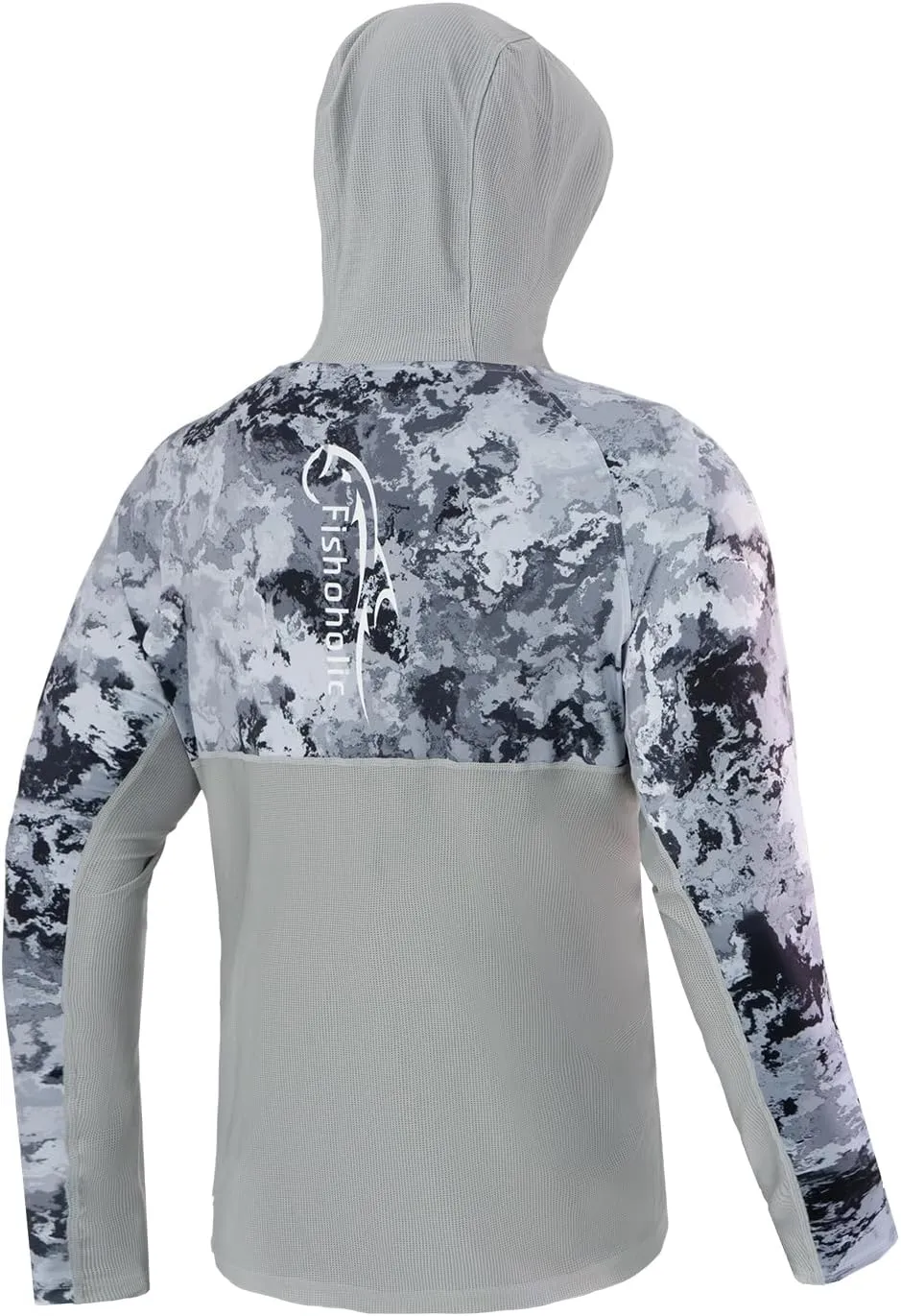 Fishoholic UPF 50 Performance Fishing Shirt - Long Sleeve MESH Hoodie - Loose Keg Fit - Breathable Quick Dry Sun Protection