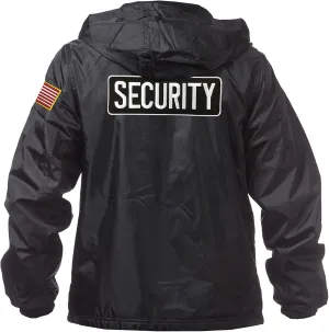 For Men's Security Zip Up Windbreaker Hoodie Jacket