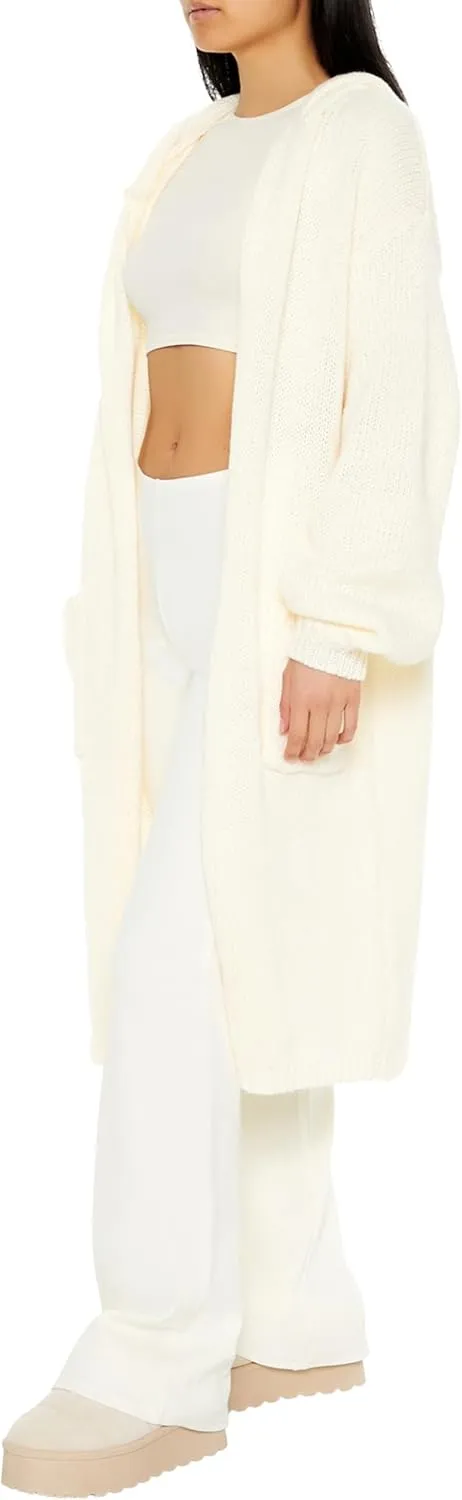Forever 21 Women's Hooded Cardigan Sweater