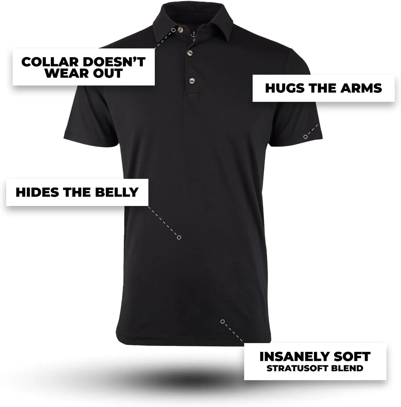 Fresh Clean Threads Mens Polo Shirts - Pre Shrunk Soft Fitted Premium Classic Shirt - Men's Polos Cotton Poly T-Shirt Blend