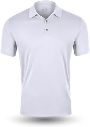 Fresh Clean Threads Mens Polo Shirts - Pre Shrunk Soft Fitted Premium Classic Shirt - Men's Polos Cotton Poly T-Shirt Blend