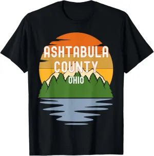 From Ashtabula County Ohio Vintage Sunset T-Shirt