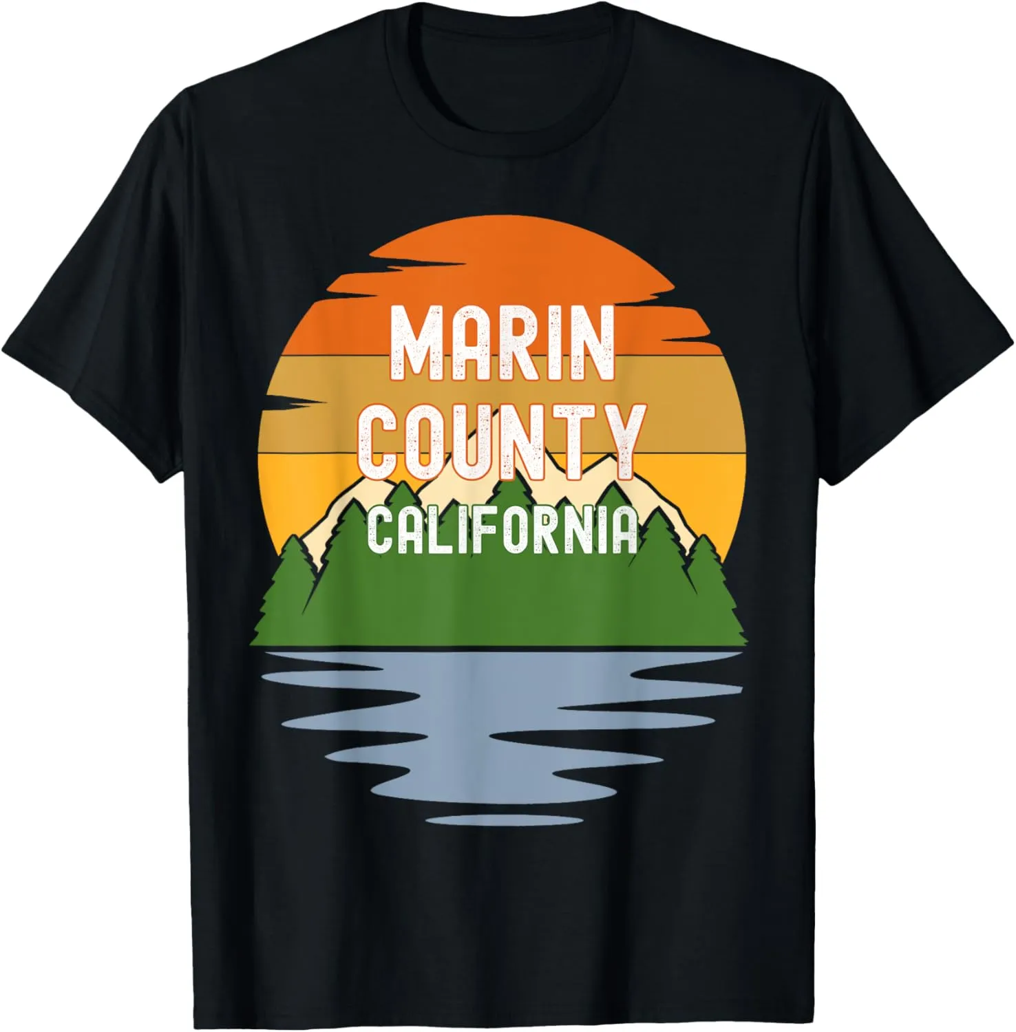 From Marin County California Vintage Sunset T-Shirt