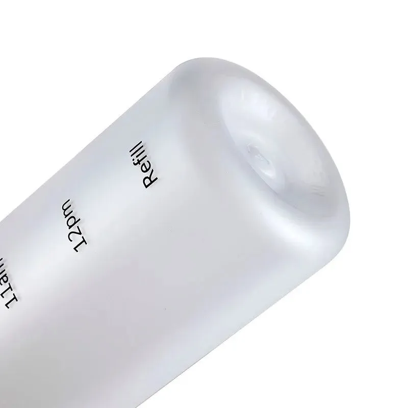 Frosted Motivational 1 Litre Water Bottle With Time Marker