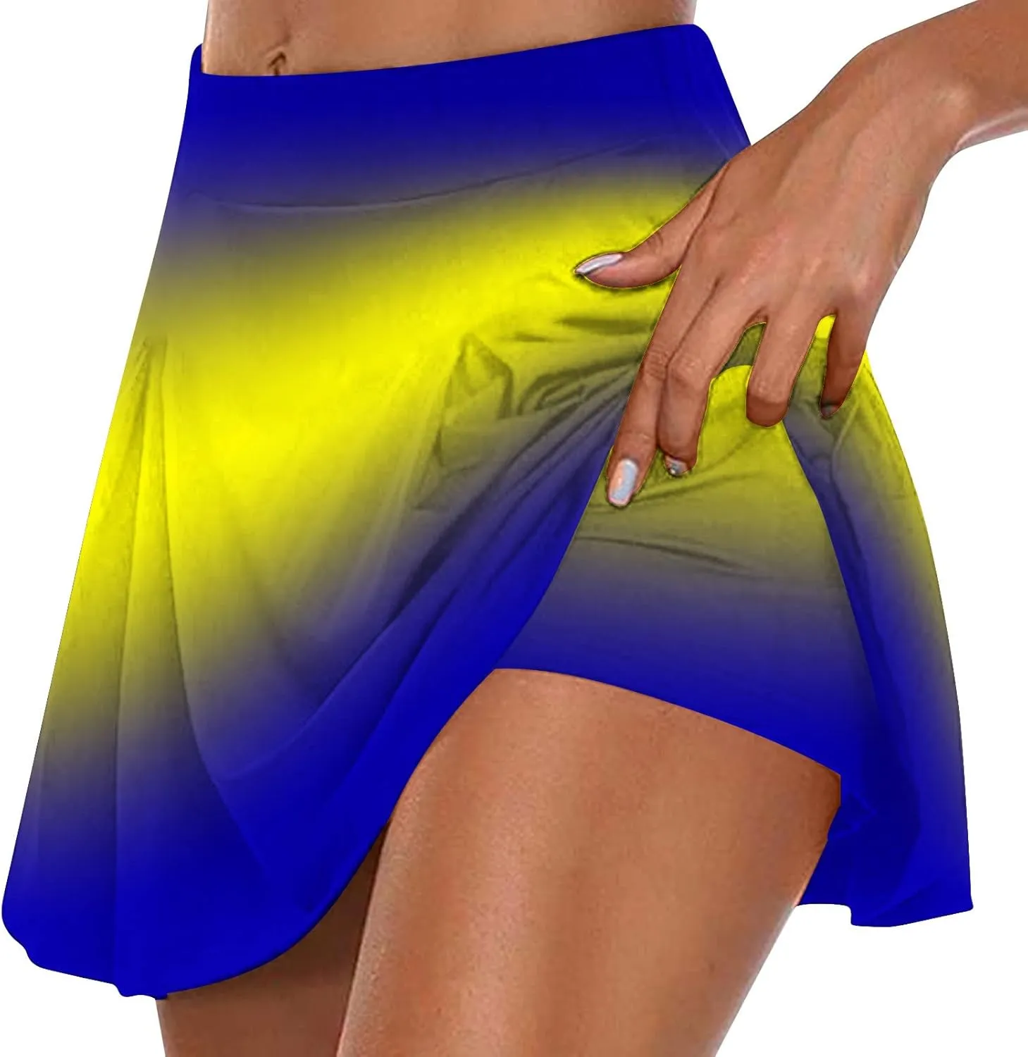 FZYLQY Womens Skorts with Pockets Tummy Control Plus Size Skorts for Women High Waist Athletic Sports Pants Casual Shorts