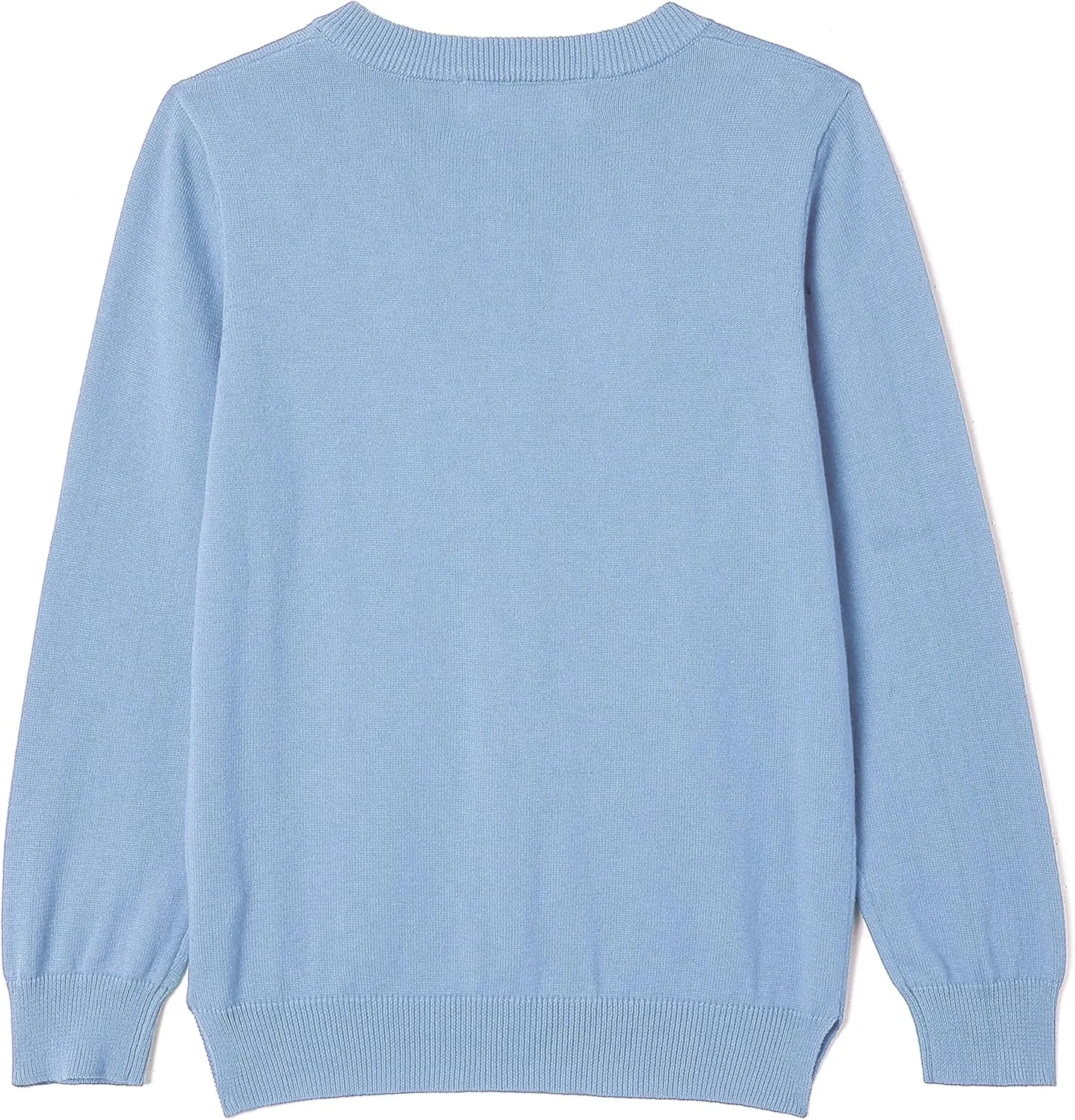 Girls' Cardigan Sweater [Cute Petal Buttons] Cotton Long Sleeve Crewneck Uniform Sweater for 5-14 Years Girls