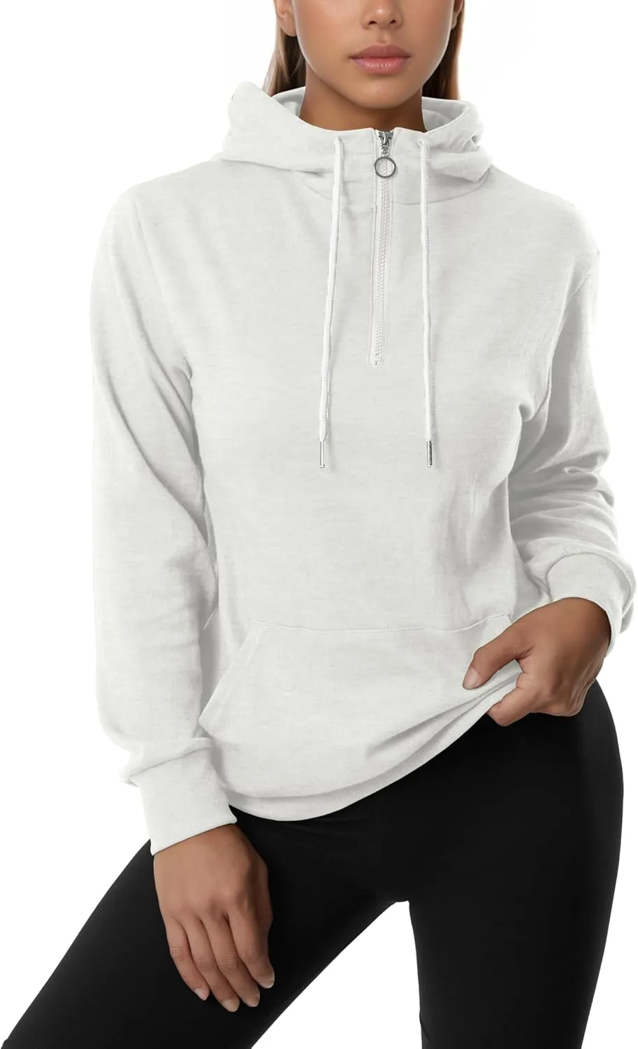 GIVON Womens Lightweight Thin Quarter Zip Up Pullover Hoodie Sweatshirt with Plus Size