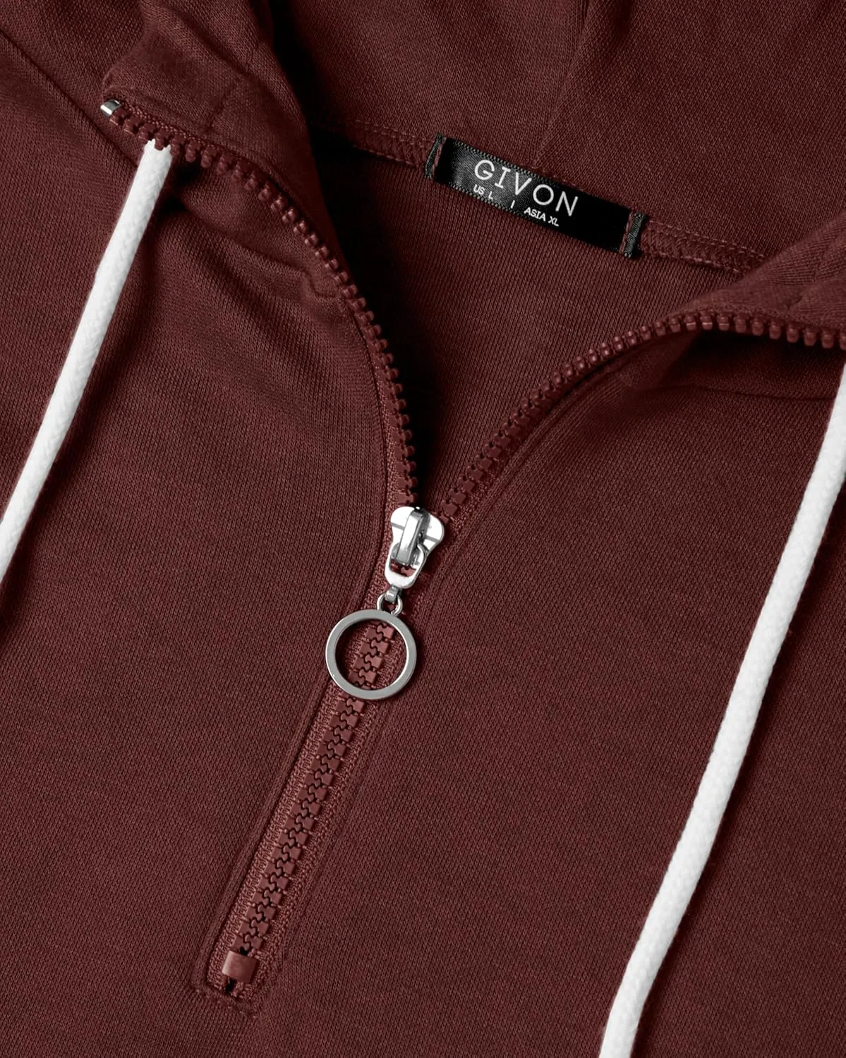 GIVON Womens Lightweight Thin Quarter Zip Up Pullover Hoodie Sweatshirt with Plus Size