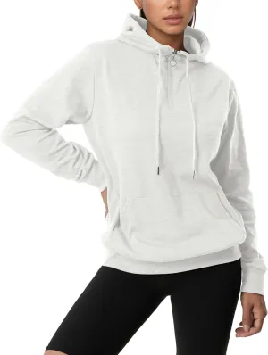 GIVON Womens Lightweight Thin Quarter Zip Up Pullover Hoodie Sweatshirt with Plus Size