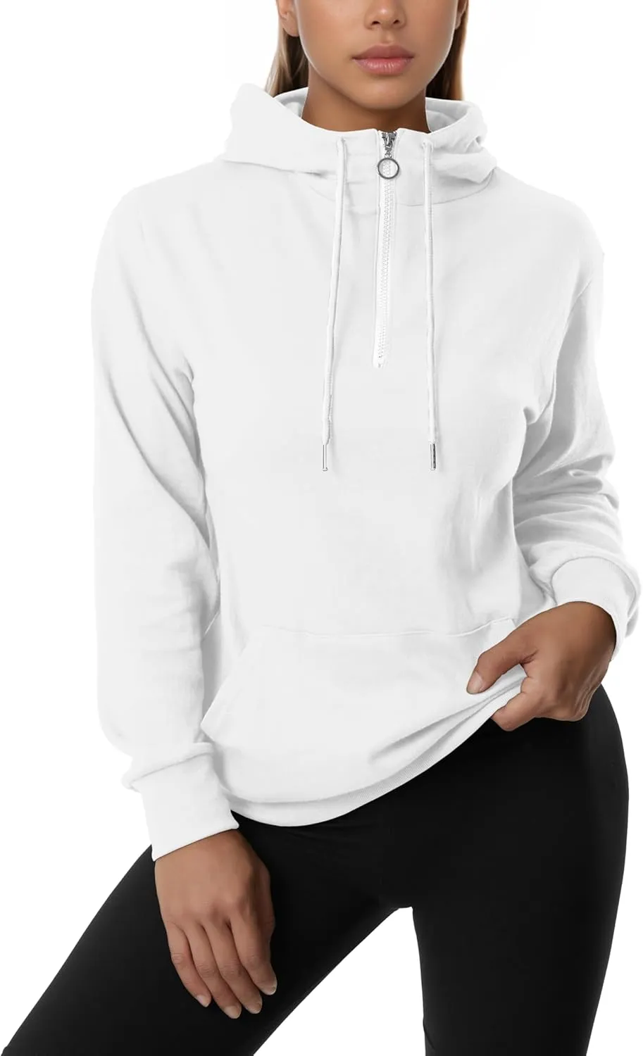 GIVON Womens Lightweight Thin Quarter Zip Up Pullover Hoodie Sweatshirt with Plus Size