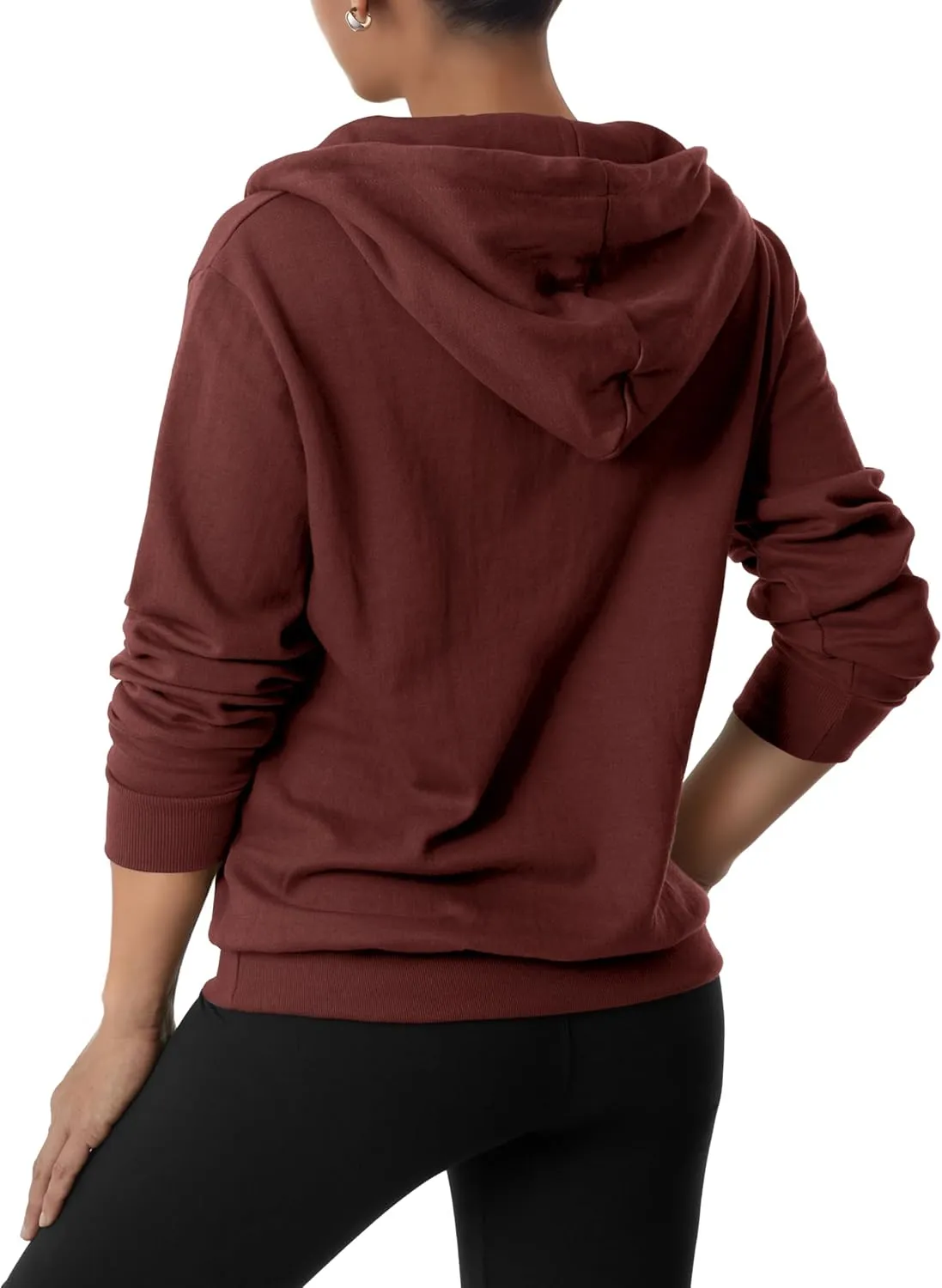GIVON Womens Lightweight Thin Quarter Zip Up Pullover Hoodie Sweatshirt with Plus Size