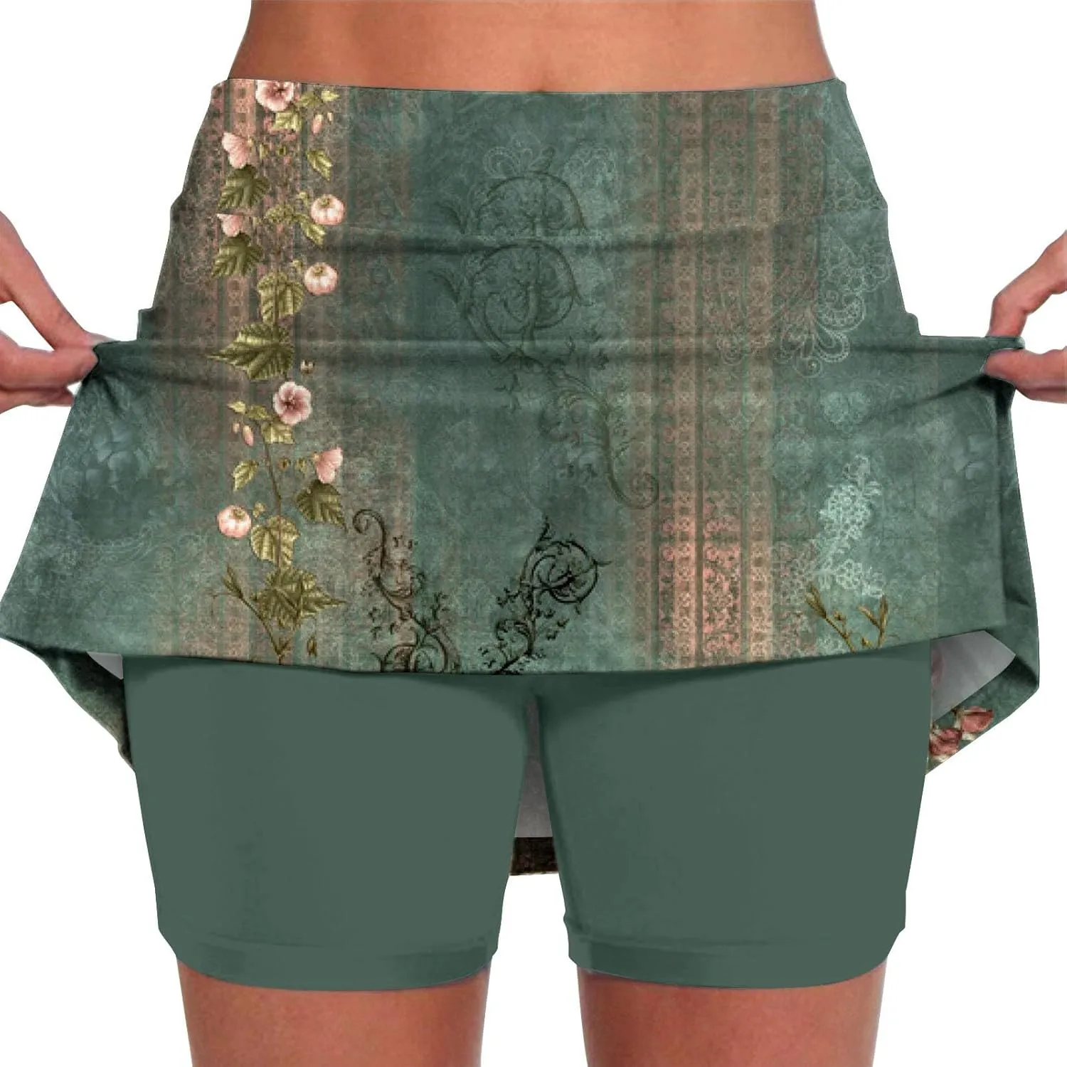 Golf Skirts for Women high Waisted Tennis Skirt with Pockets for Balls Womens Athletic Shorts Longer