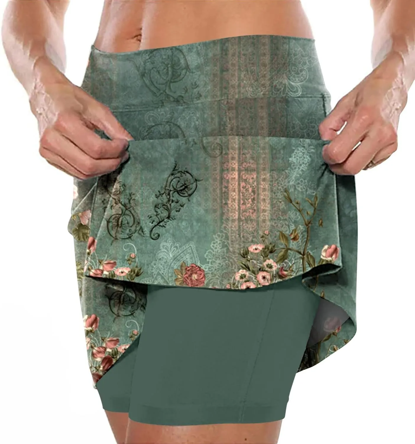 Golf Skirts for Women high Waisted Tennis Skirt with Pockets for Balls Womens Athletic Shorts Longer