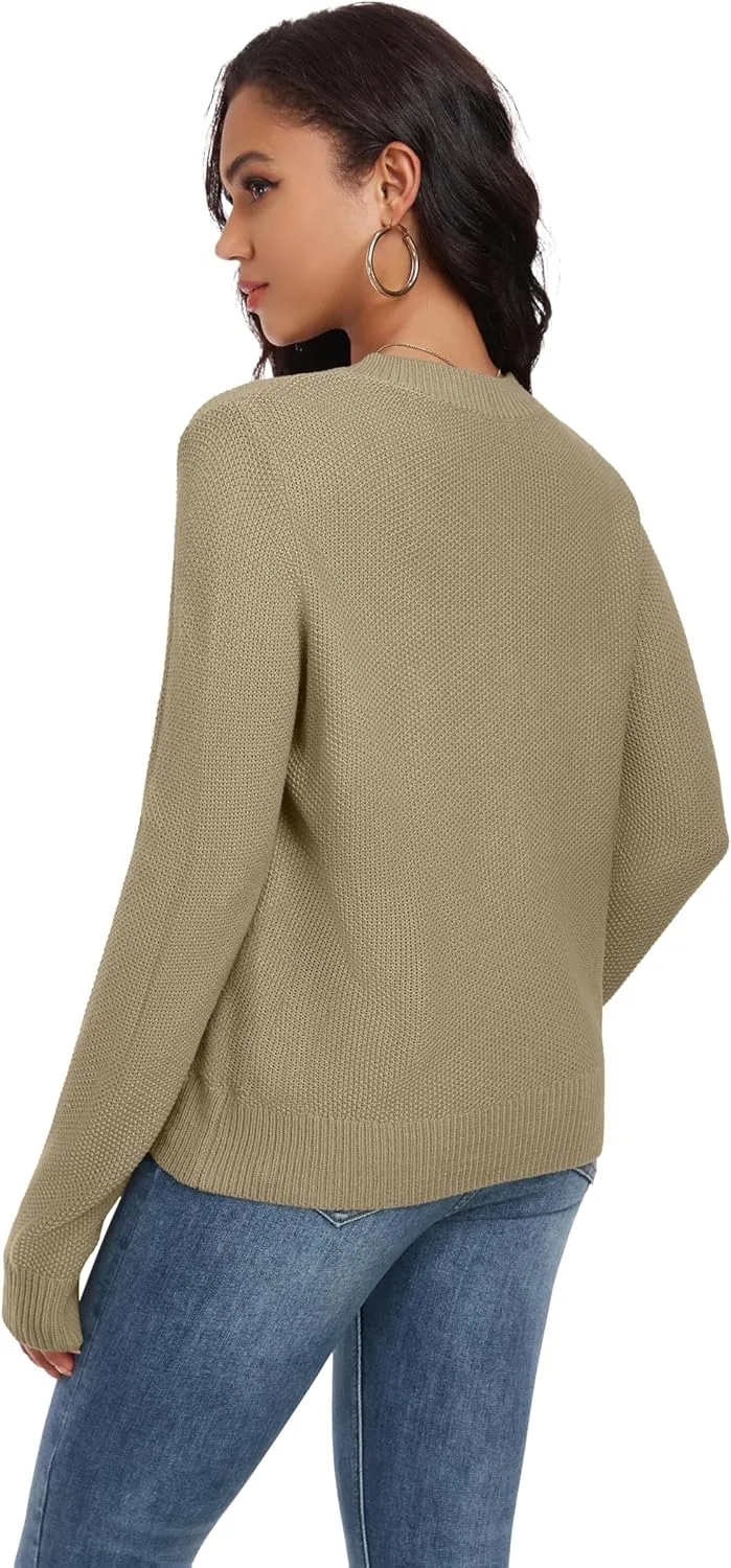 GRECERELLE Women Knit Cardigan Sweaters Long Sleeve Open Front Button Down Casual Trendy Jackets Outwear