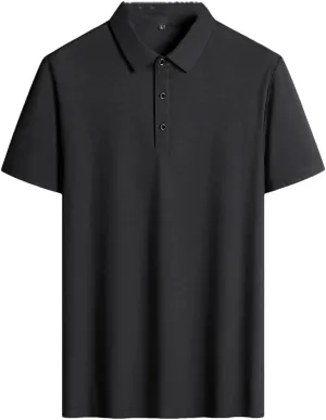 Hgvcfcv Mens Golf Shirt Moisture Wicking Quick-Dry Solid Short Sleeve Polo Shirts for Mensummer Mens Short-Sleeved T-Shirt