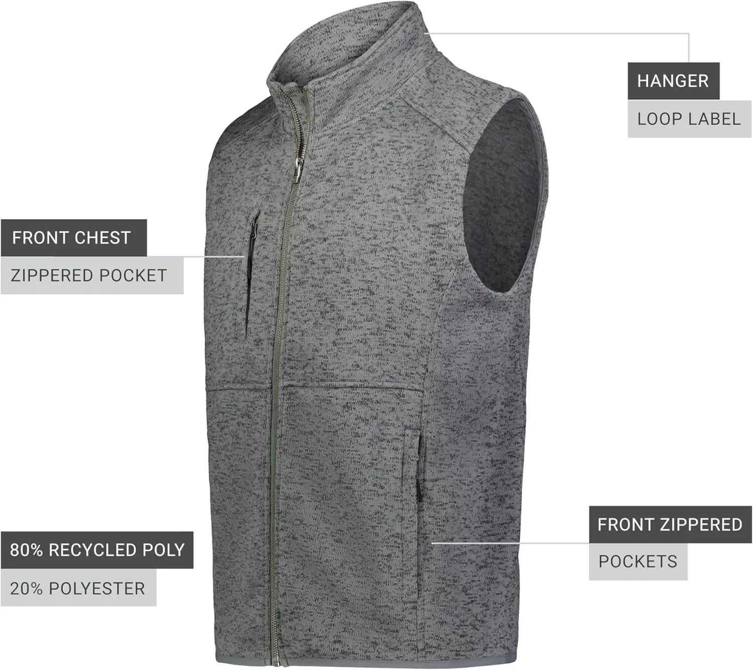 Holloway Men's Alpine Sweater Fleece Vest