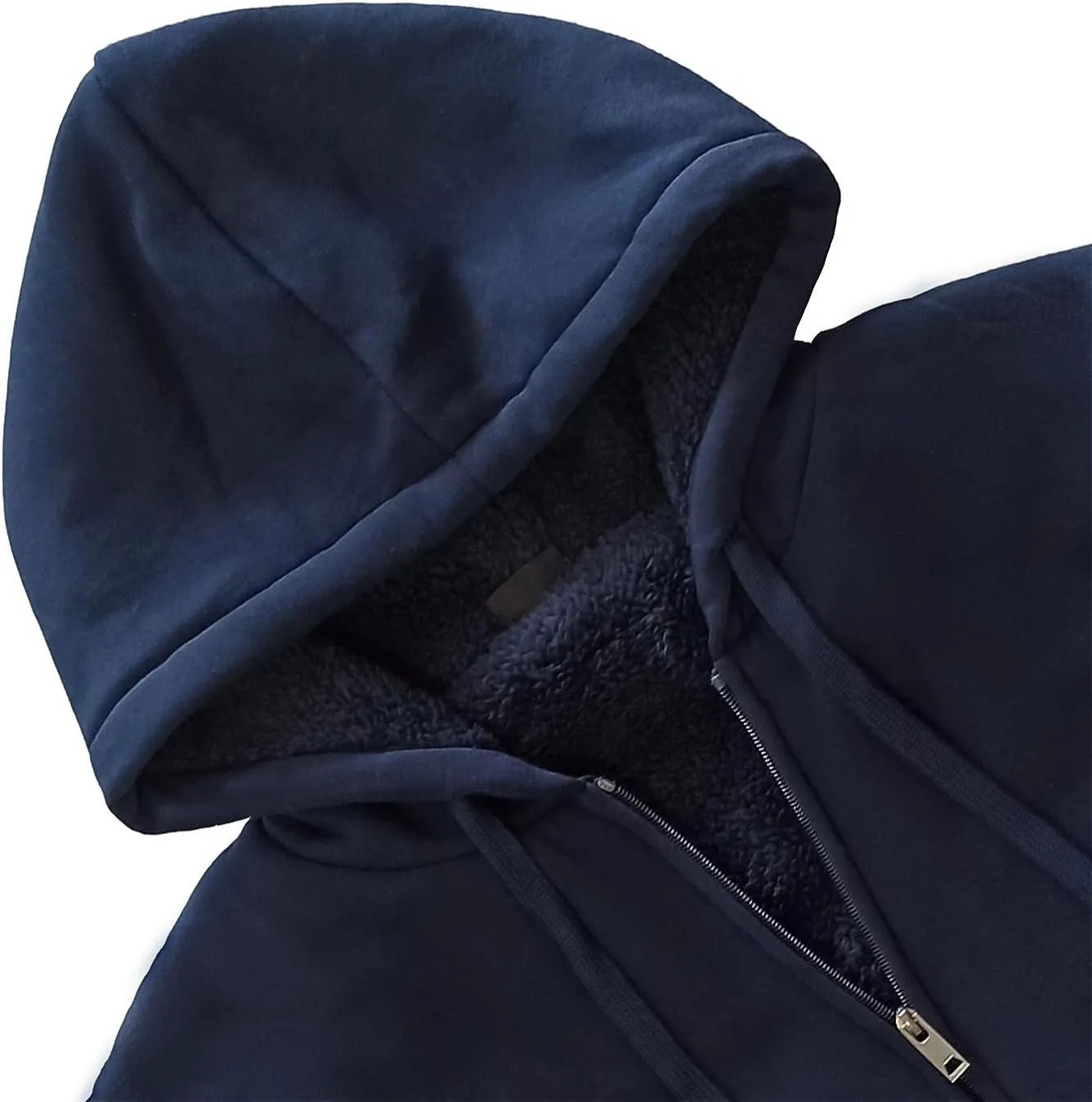 Hoodies for Men Full Zip Up Fashion Sweatshirt Thick Fleece Sherpa Lined Winter Jackets Warm Coats