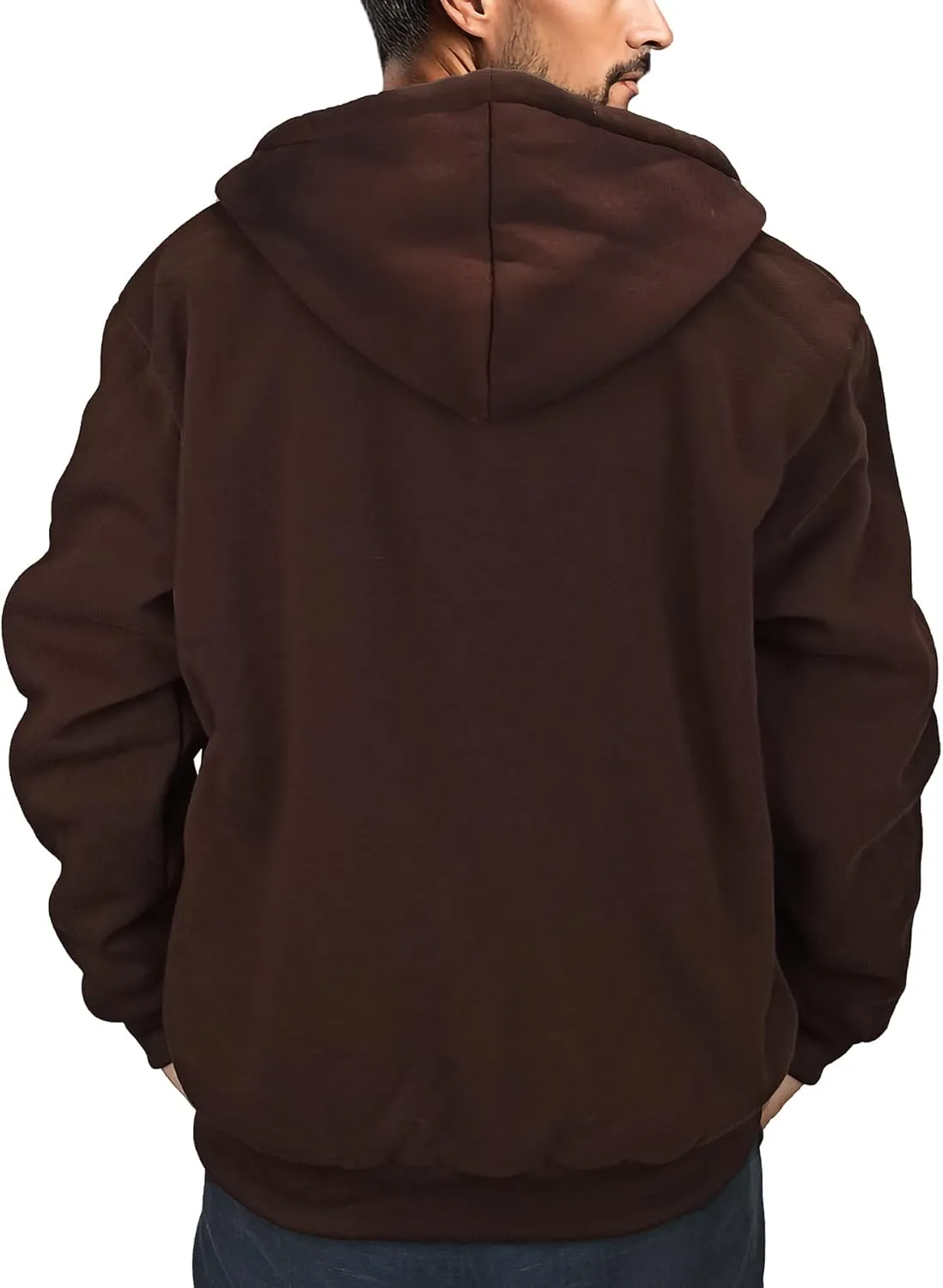 Hoodies for Men Full Zip Up Fashion Sweatshirt Thick Fleece Sherpa Lined Winter Jackets Warm Coats