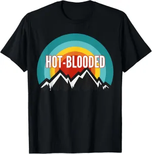 Hot-blooded, Vintage Retro Sunset Design T-Shirt