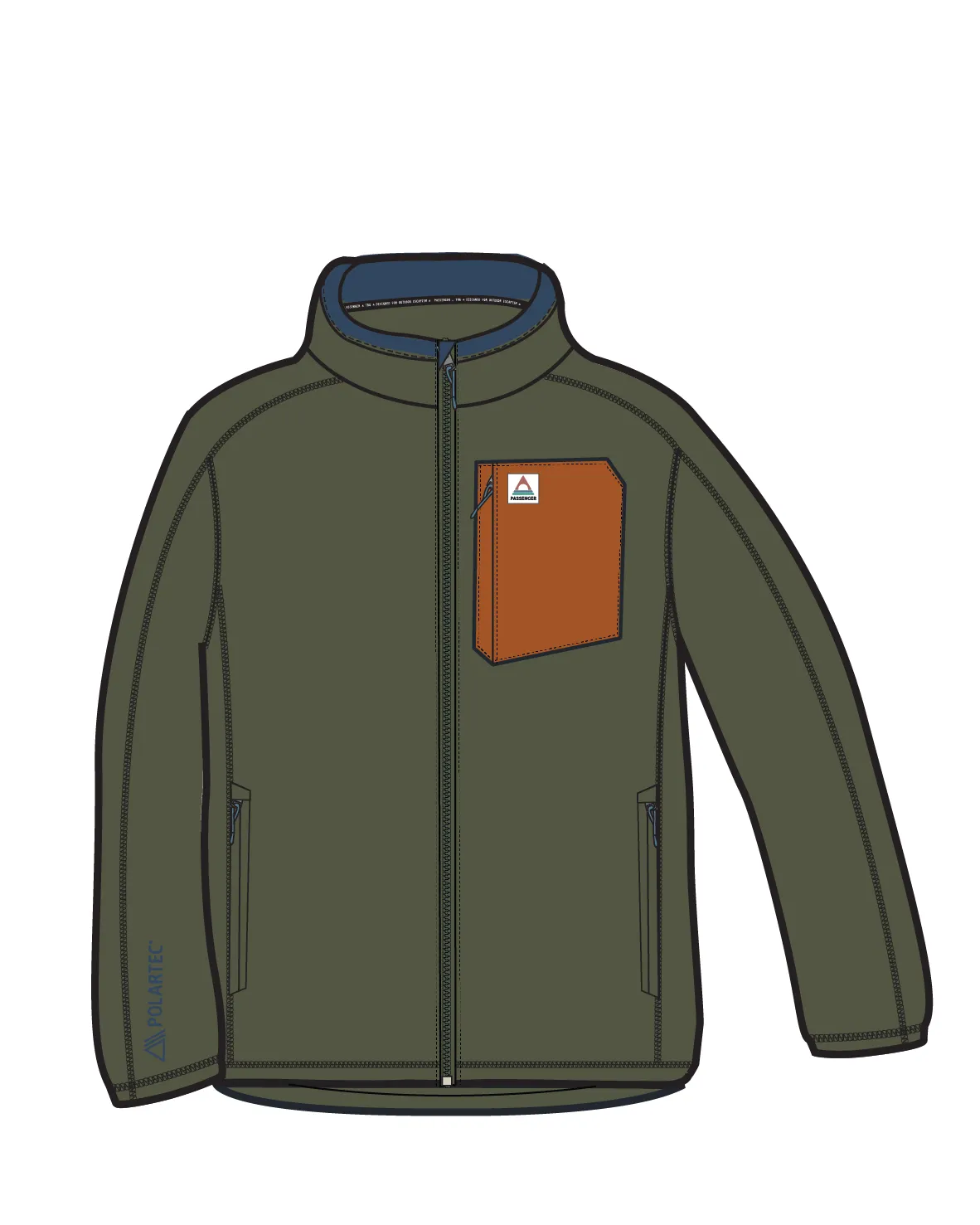 Hudson Recycled Polartec Fleece - Khaki