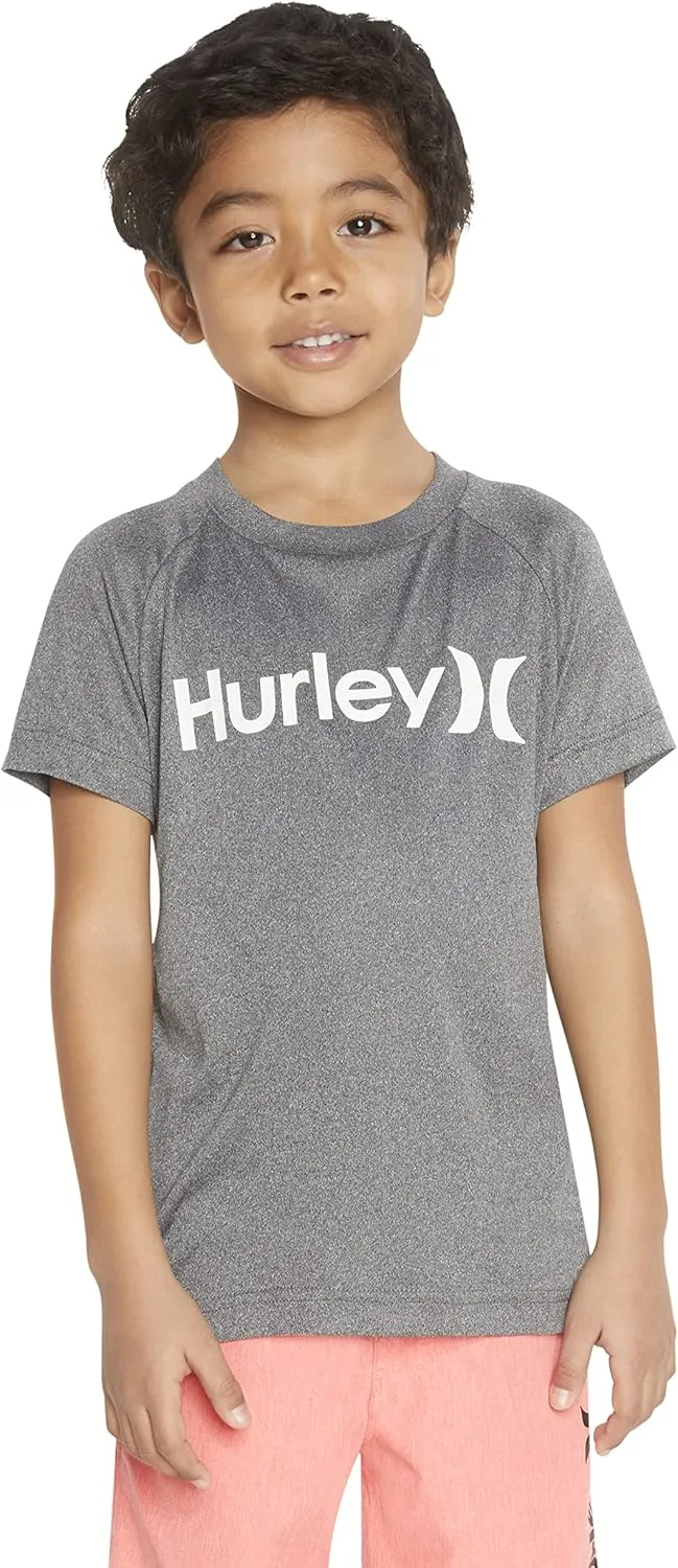 Hurley Boys' UPF 50  Rash Guard Swim Shirt