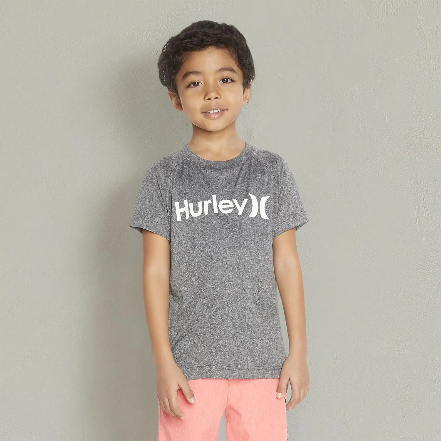 Hurley Boys' UPF 50  Rash Guard Swim Shirt