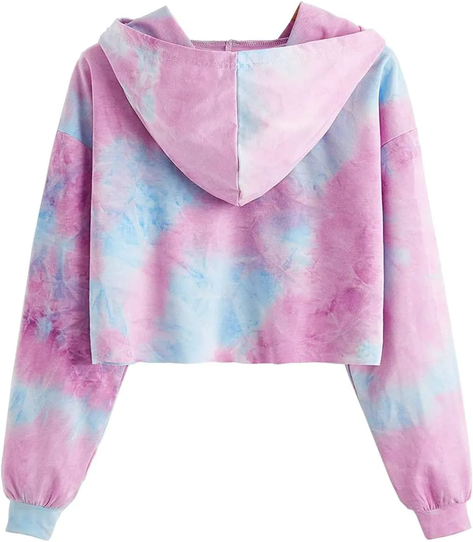 Idepet Women's Casual Letters Print Crop Top Loose Pullover Friends Shirt Teen Girl TV Show Hoodie Sweatshirt