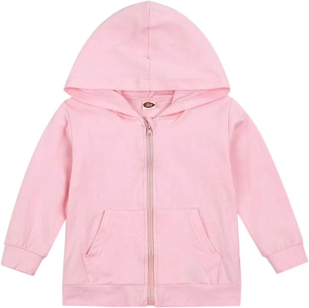 Imcute Baby Zip Up Hoodie, Unisex inflant Toddler Long Sleeve Sweatshirts Lightweight Jacket Hooded Coats Fall Winter Outfits