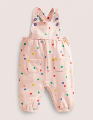 Jersey Dungaree-Pink Marl Painted Spot