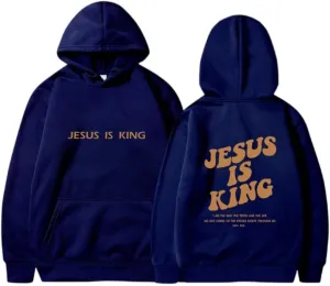Jesus Is King Hoodie,Jesus Loves You Hoodie,Faith Over Fear Hoodie,Christian Faith Sweatshirts Gift for men women
