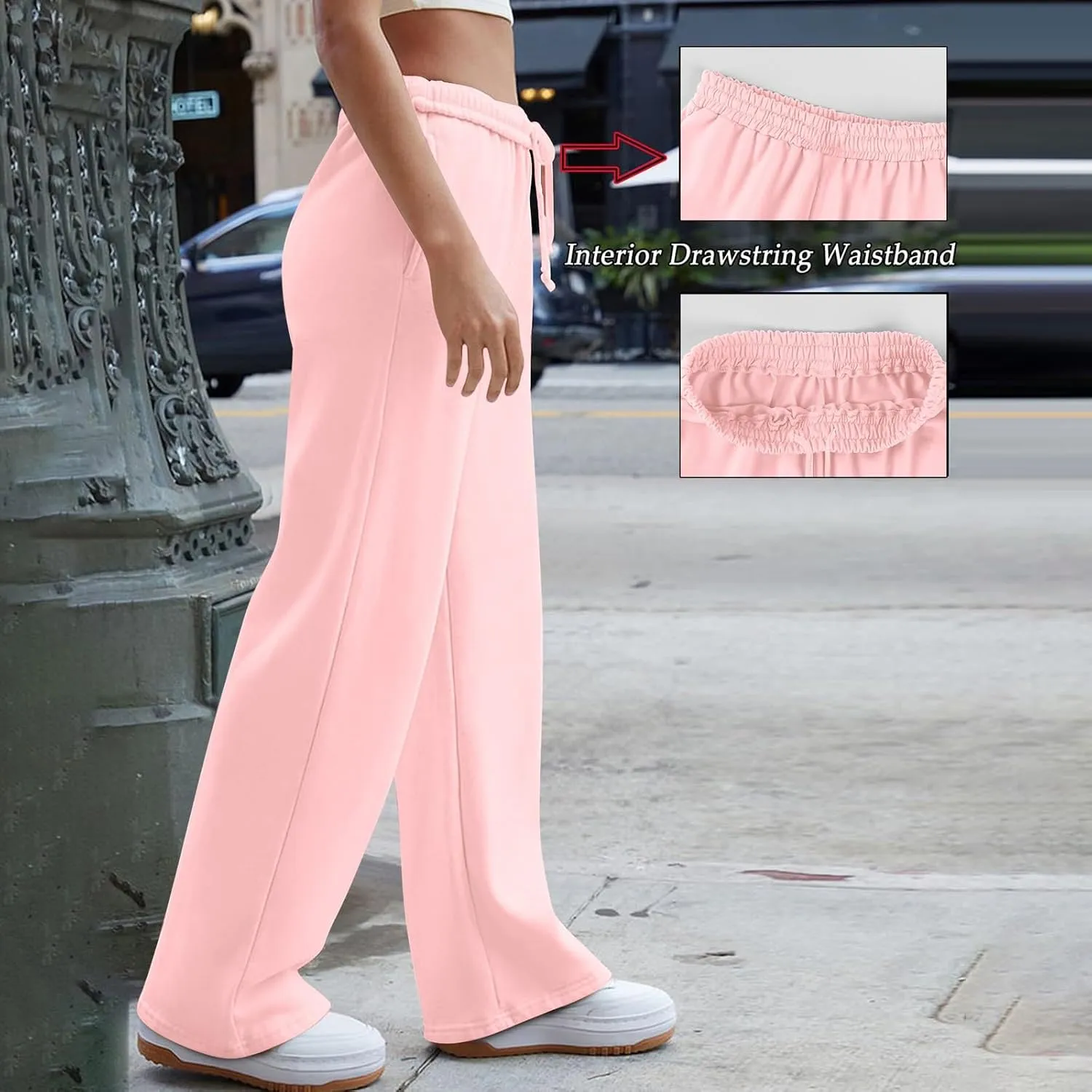Jogger Scrubs for Women Palazzo Workout Casual High Waisted Sweatpants Athletic with