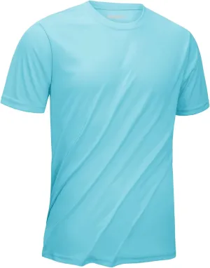 KEFITEVD Men's Short Sleeve UPF 50  Sun Protection Shirts Quick Dry Rashguard Swim Shirt SPF Workout Fishing Athletic T-Shirt
