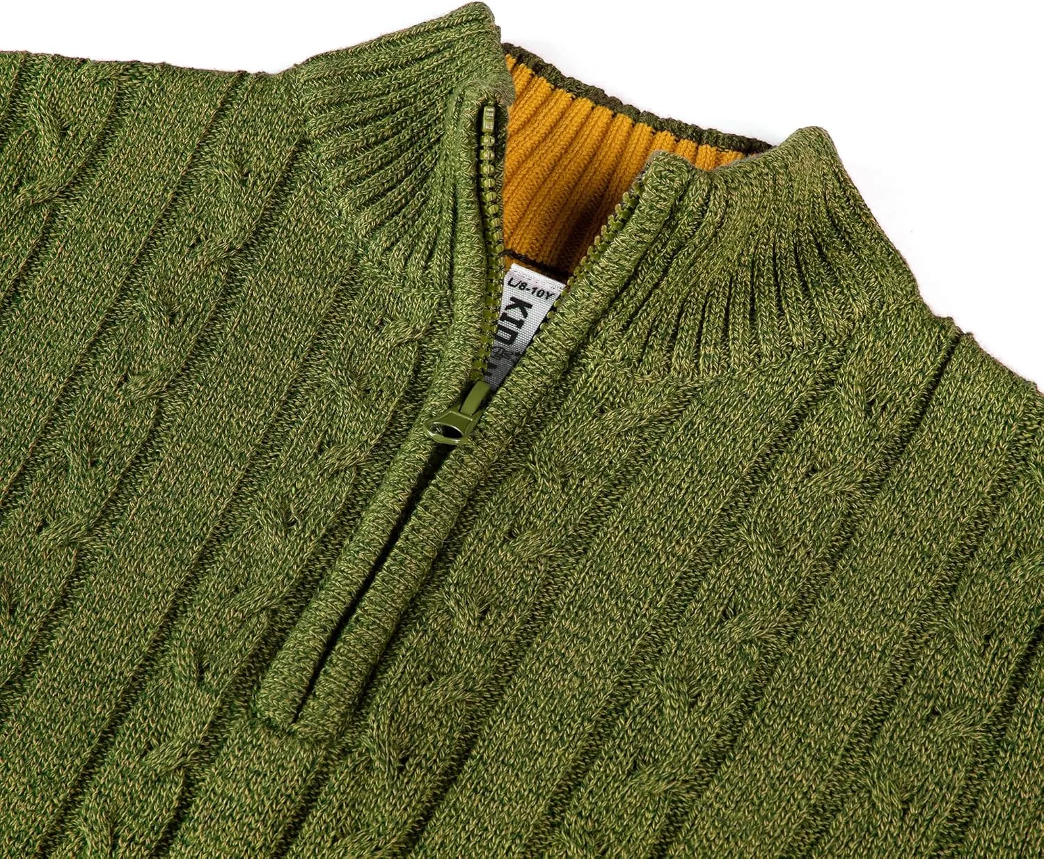 Kid Nation Boys Sweater 100% Cotton Quarter Zip Sweater Kids Cable Knit Casual Pullover (Previously Amazon Essentials)