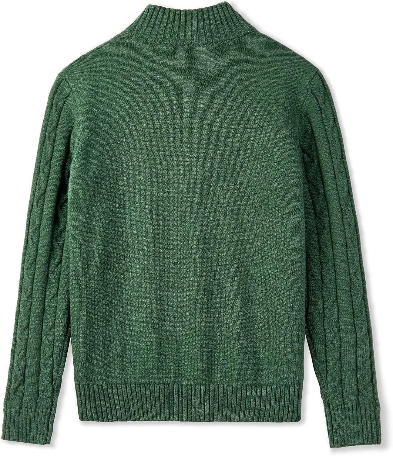 Kid Nation Boys Sweater 100% Cotton Quarter Zip Sweater Kids Cable Knit Casual Pullover (Previously Amazon Essentials)