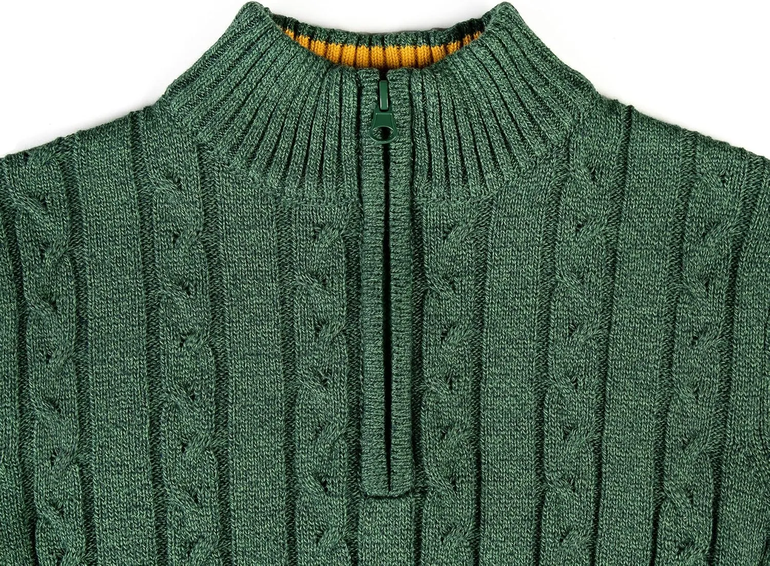 Kid Nation Boys Sweater 100% Cotton Quarter Zip Sweater Kids Cable Knit Casual Pullover (Previously Amazon Essentials)