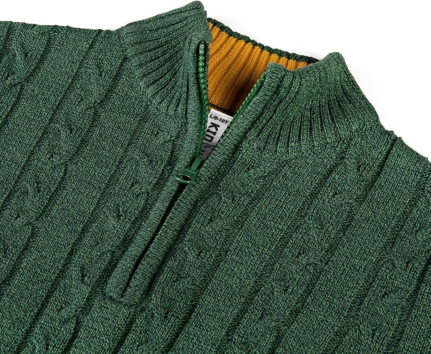 Kid Nation Boys Sweater 100% Cotton Quarter Zip Sweater Kids Cable Knit Casual Pullover (Previously Amazon Essentials)