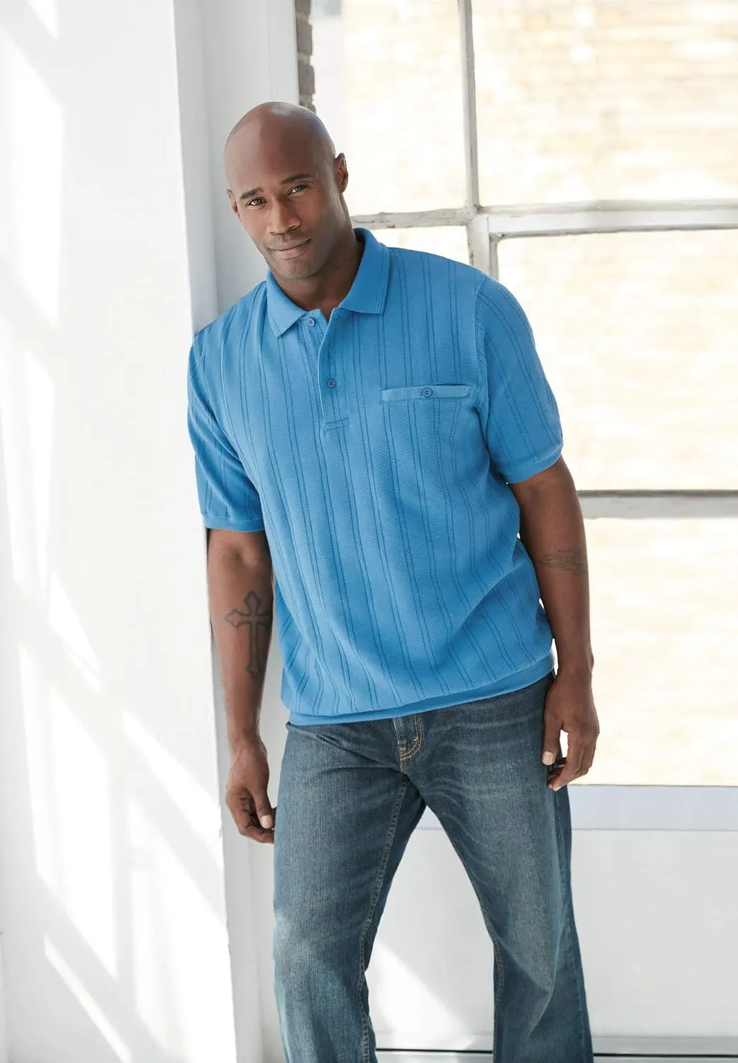 KingSize Men's Big & Tall Banded Bottom Polo Shirt