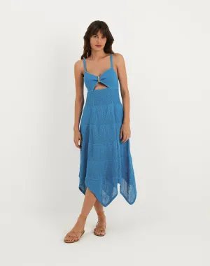 Knit Sabine Handkerchief Dress - Beach Front