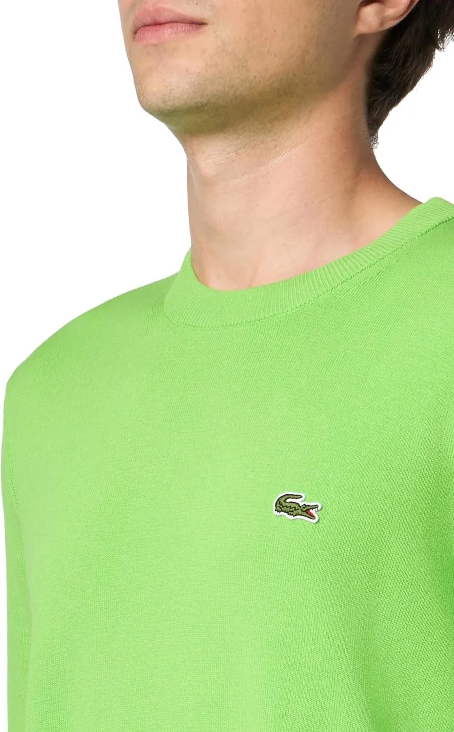Lacoste Men's Monochrome Cotton Crew Neck Sweater