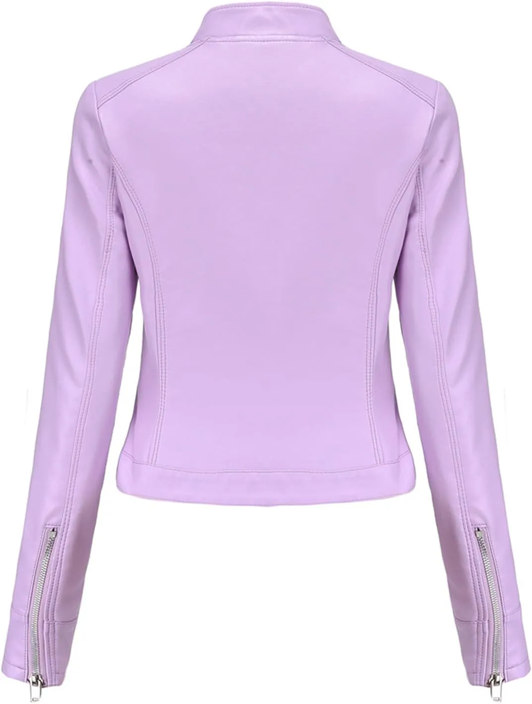 Leather Jacket for Women-Girl Faux Leather Jackets, Zip Up Motorcycle Short Pu Moto Biker Outwear Slim Fit Coat
