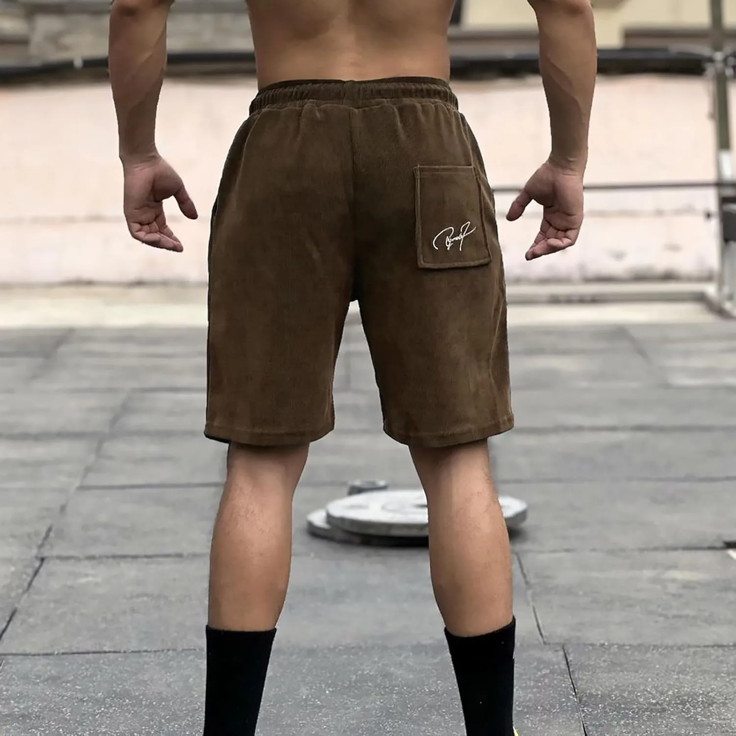 Lightweight Summer Sweat Shorts for Men Casual Stretchy Waist Drawstring Short Joggers Slim Fit Gym Workout Short with Pocket