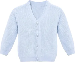 Lilax Little Boys Basic Long Sleeve V-Neck Classic Knit Cardigan Sweater