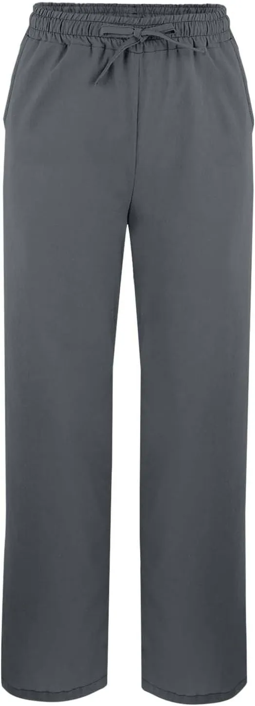 Linen Pants for Women 2025 Summer High Waist Straight Leg Lounge Pant Casual Loose Lightweight Split Beach Trousers