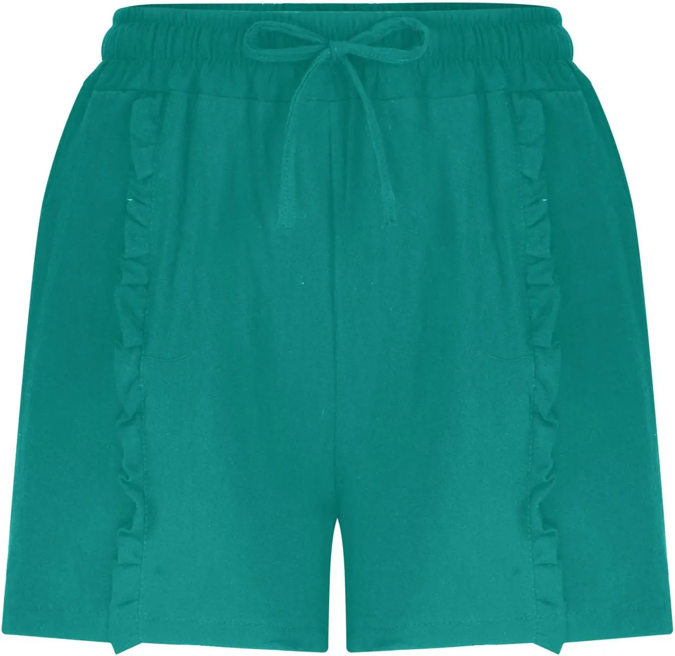 Linen Shorts for Women Casual Wide Leg Short Pants Summer Drawstring Beach Trouser High Waisted Lounge Pant