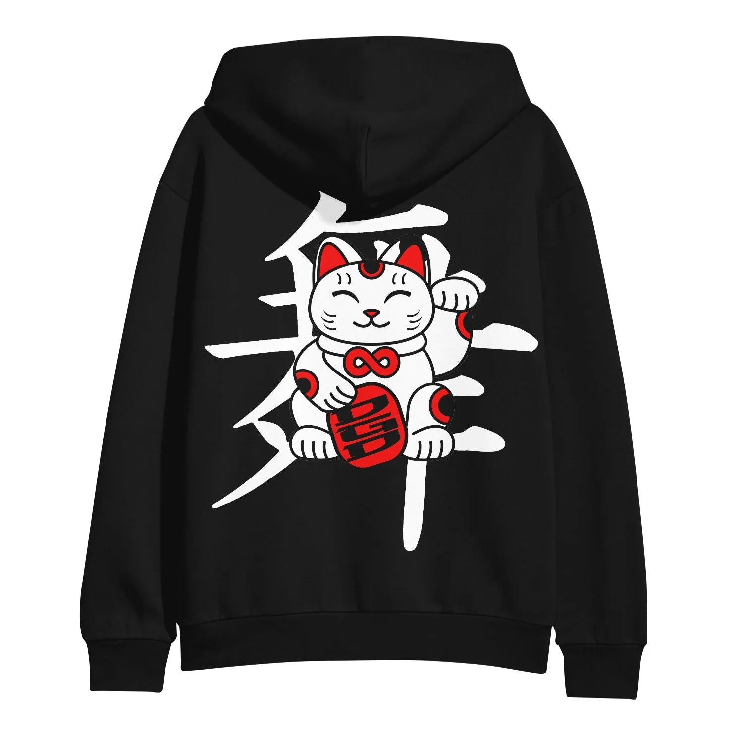 Lucky Cat - Black Pullover