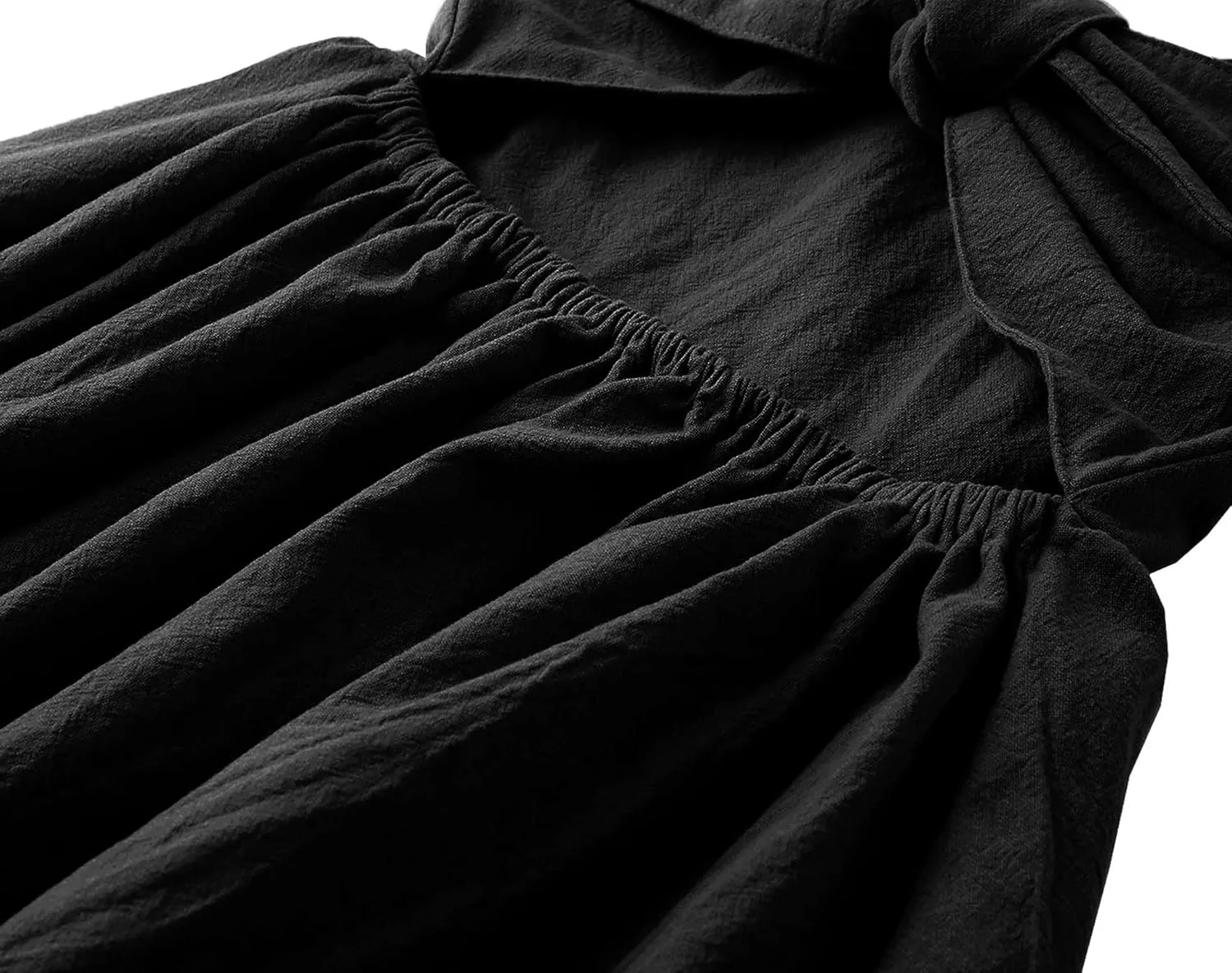 lymanchi Toddler Girls Linen Dress Ruffle Sleeveless Tie Back Halter Kid Baby Casual Dresses
