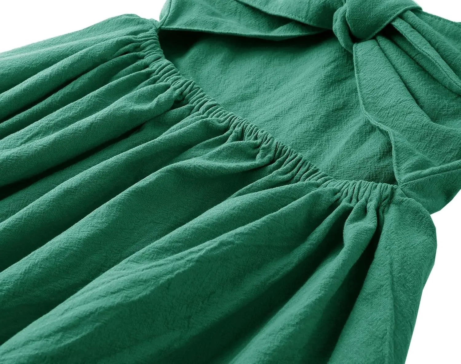 lymanchi Toddler Girls Linen Dress Ruffle Sleeveless Tie Back Halter Kid Baby Casual Dresses