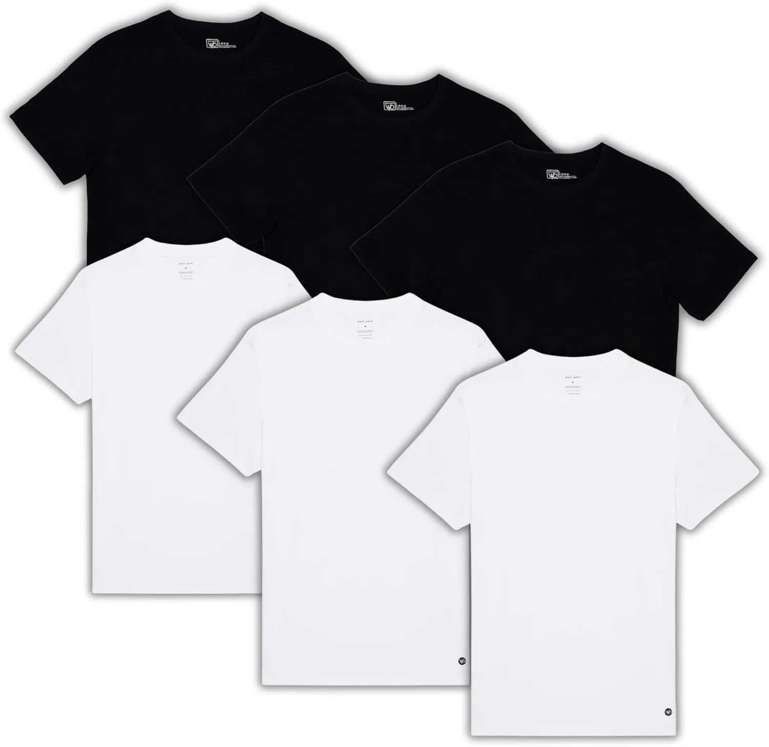 Men's 100% Organic Cotton T-Shirt - Fair Trade Certified Shirts for Men - Men's Cotton Tees - Plain Color T-Shirt (6 Pack)
