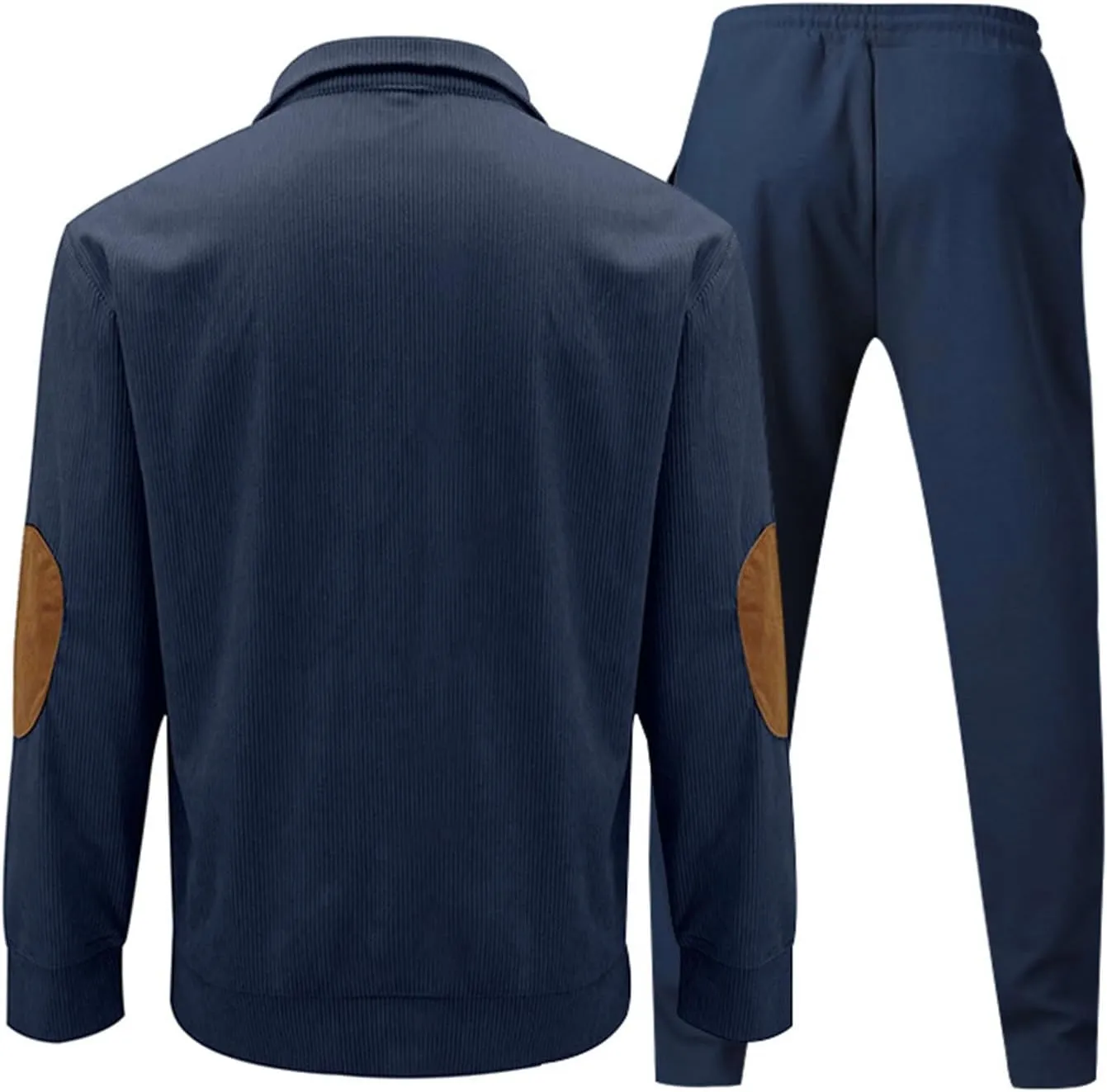 Mens 2 Piece Corduroy Outfits Casual Long Sleeve Shirt Pant Sets 2024 Fall Winter Stylish Tracksuits Trendy Sweatsuit